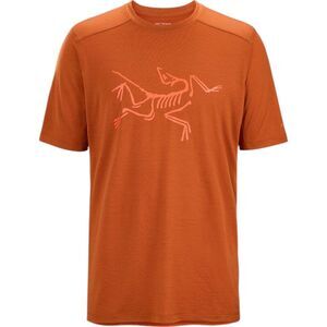Arc'teryx Men's Ionia Merino Wool Short Sleeve Logo T-Shirt Orange Medium *Flaws